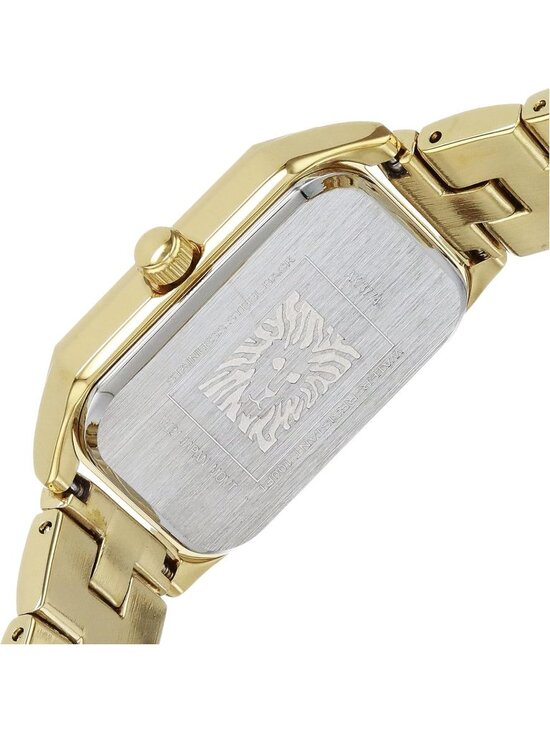 Anne Klein Women\'s All Gold Analog Quartz Roman Numeral Octagonal Bracelet Watch main image 5